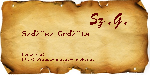 Szász Gréta névjegykártya